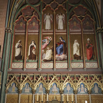 Cathédrale de Bordeaux, décor peint de la chapelle du Mont Carmel